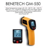 BENETECH GM-550 12:1 Infrared Thermometer Laser IR Pyrometer -50~550°C -58~1022°F 0.95EM Celsius