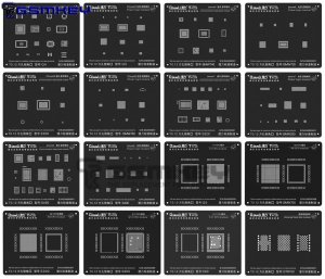 FULL PACKAGE of 16 X QianLi ToolPlus 3D Black Stencils For iPhone Chip Reballing